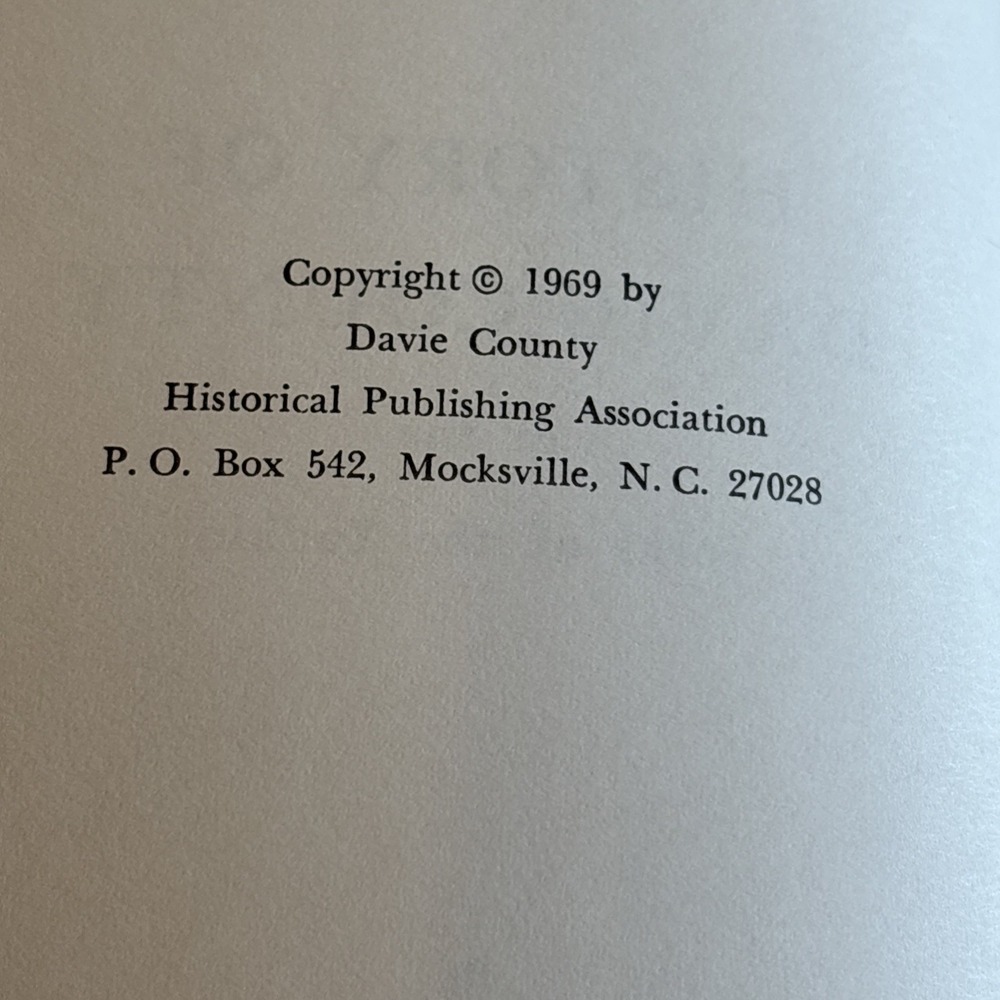 History of Davie County James Wall, North Carolina HC 1969 Signed - Picture 9 of 14